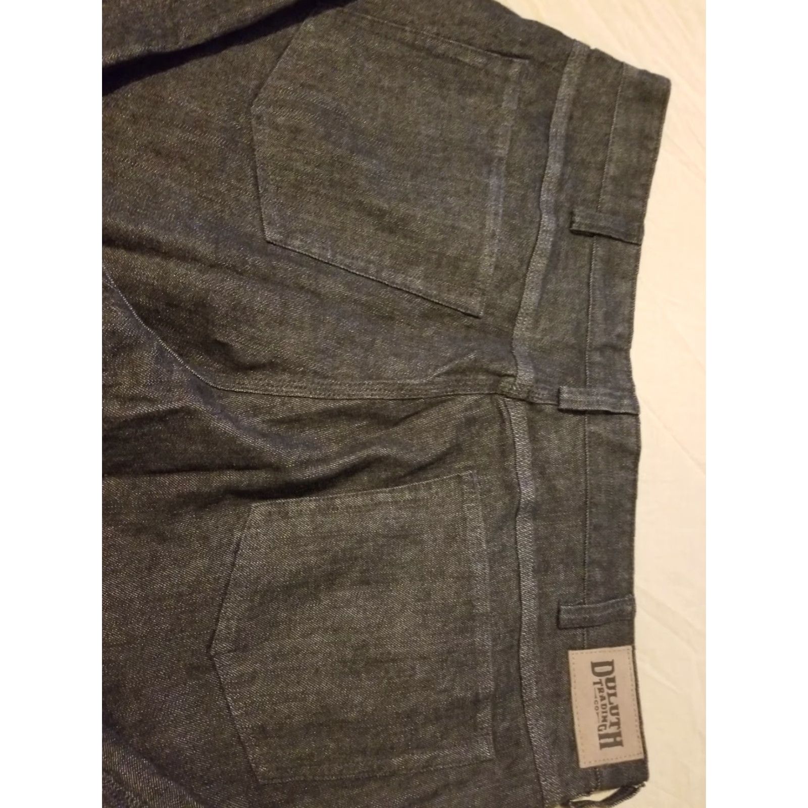 Denime Duluth Trading Jeans Mens 42x32 Black Relaxed Straight Denim Pants Size US 42 / EU 58 - 2 Thumbnail