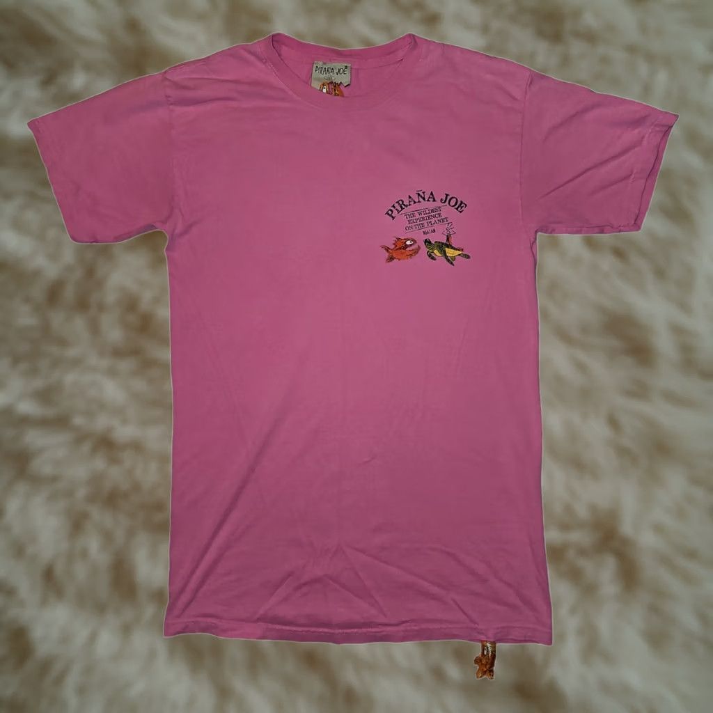 Pinko Pirana Joe Shirt Women's Small Pink Graphic Print Short Sleeve T-Shirt Casaul Vacation Size S / US 4 / IT 40 - 1 Thumbnail