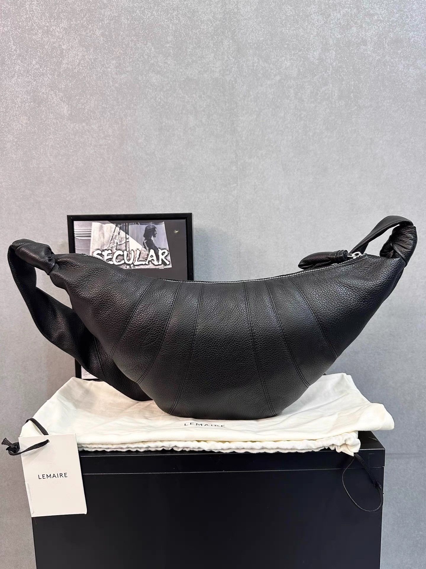Lemaire Lemaire Medium Black Croissant Bag K34 Size ONE SIZE - 1 Thumbnail
