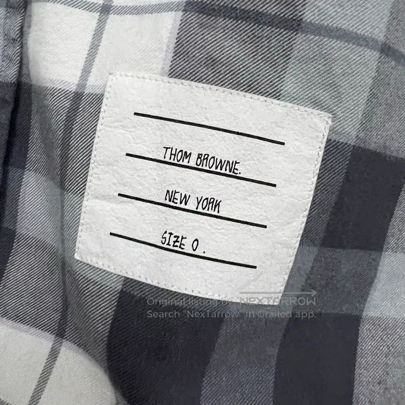 Thom Browne Thom Browne Gray checkered long-sleeve shirt Size US XS / EU 42 / 0 - 5 Thumbnail