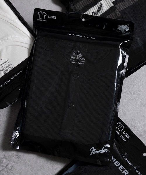 Fruit Of The Loom × Number (N)ine FRUIT OF THE LOOM × NUMBER NINE PACK HENLEY Tee M Size US M / EU 48-50 / 2 - 1 Thumbnail