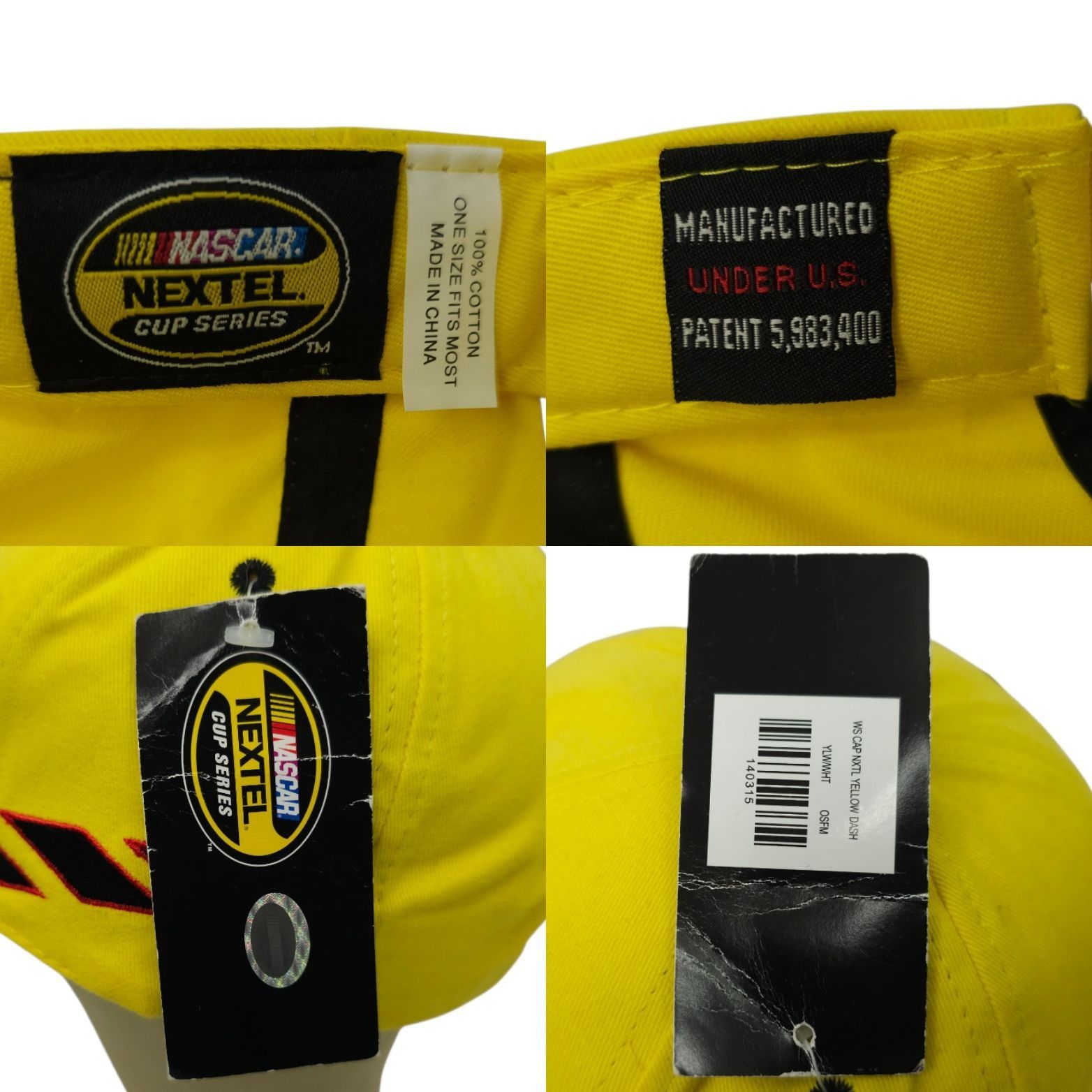 NASCAR NASCAR Nextel Cup Series Racing Cap Hat Yellow Embroidered Size ONE SIZE - 7 Thumbnail