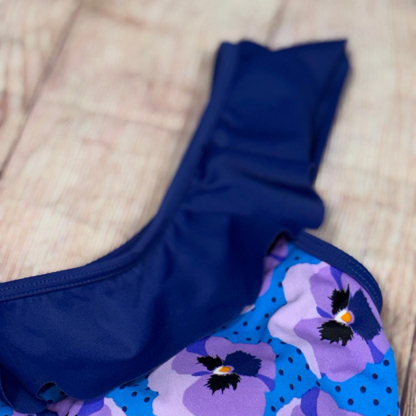 Other Lime Ricki Medium Floral One-Shoulder Swimsuit Set Size ONE SIZE - 3 Thumbnail