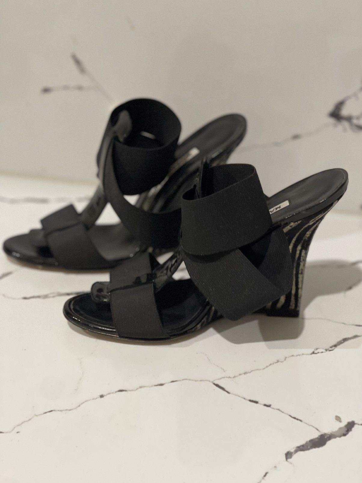 Manolo Blahnik Manolo Blahnik Black Wedges Size US 5 / IT 35 - 2 Thumbnail