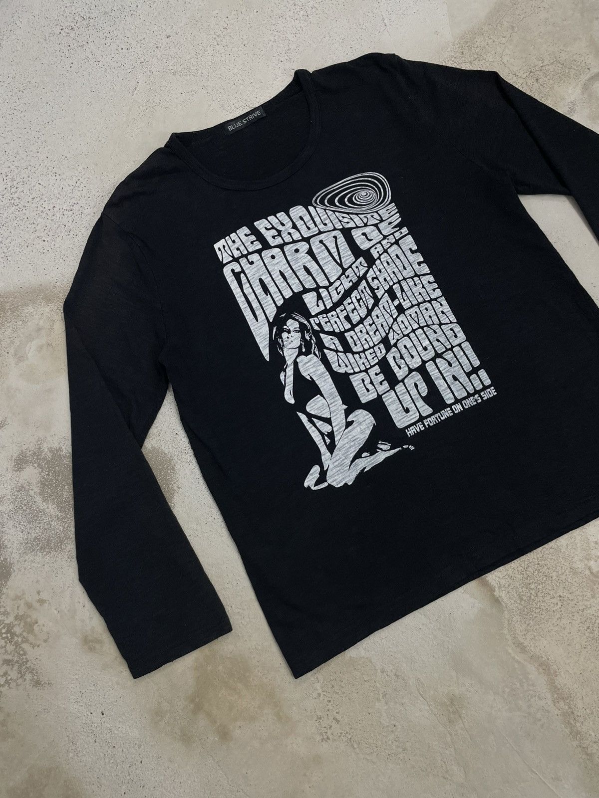 Hysteric Glamour Blue Strive Hysteric Girl Y2K Have Fortune Wording Size US L / EU 52-54 / 3 - 2 Thumbnail