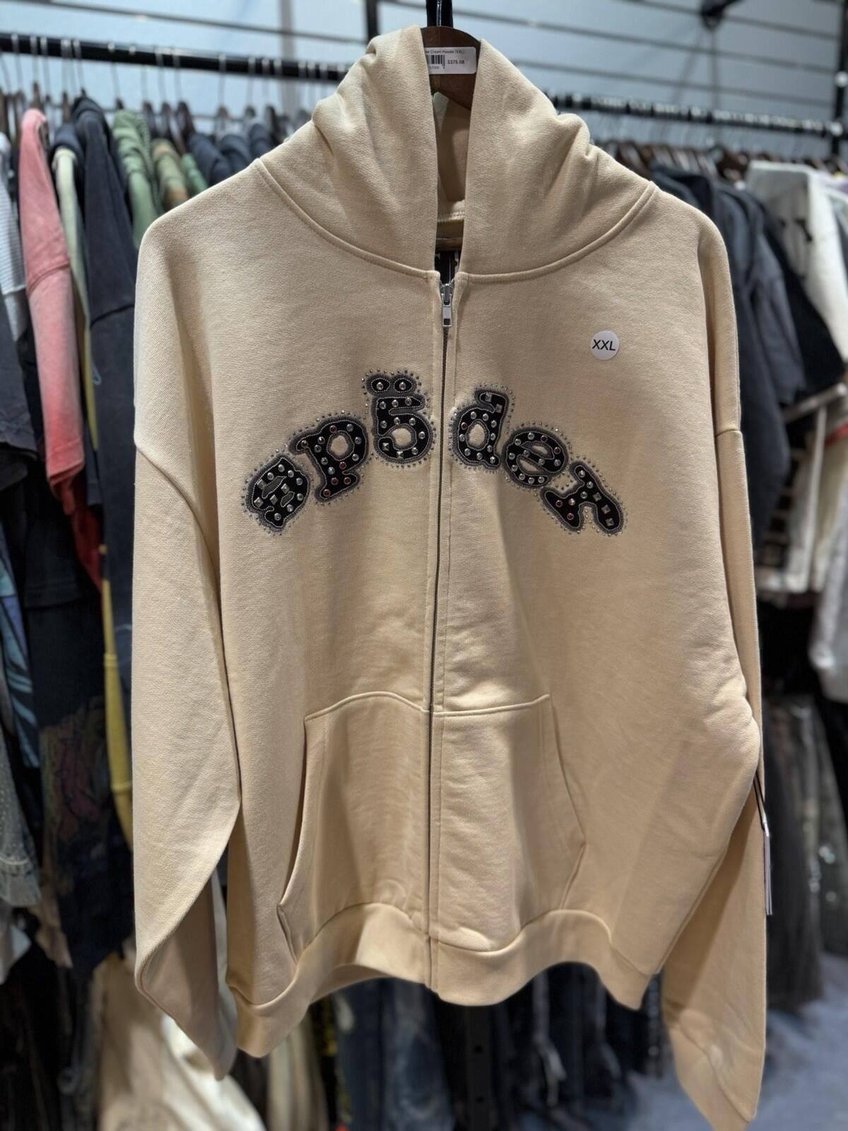 Sp5der Sp5der Cream Stone Zip Up Hoodie Size (XXL) 2026 Size US XXL / EU 58 / 5 - 1 Thumbnail