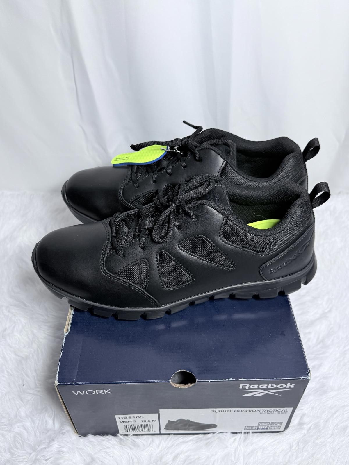 Reebok Reebok Sublite Cushion Work Shoes RB8105 Men's 10.5 M Black Size ONE SIZE - 1 Thumbnail