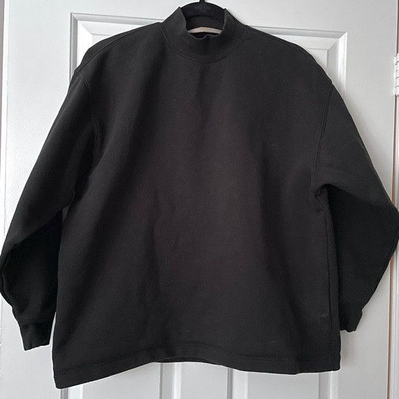 Essentials Fear of God Essentials Black Mock Neck Oversized Sweatshirt Size S / US 4 / IT 40 - 2 Thumbnail