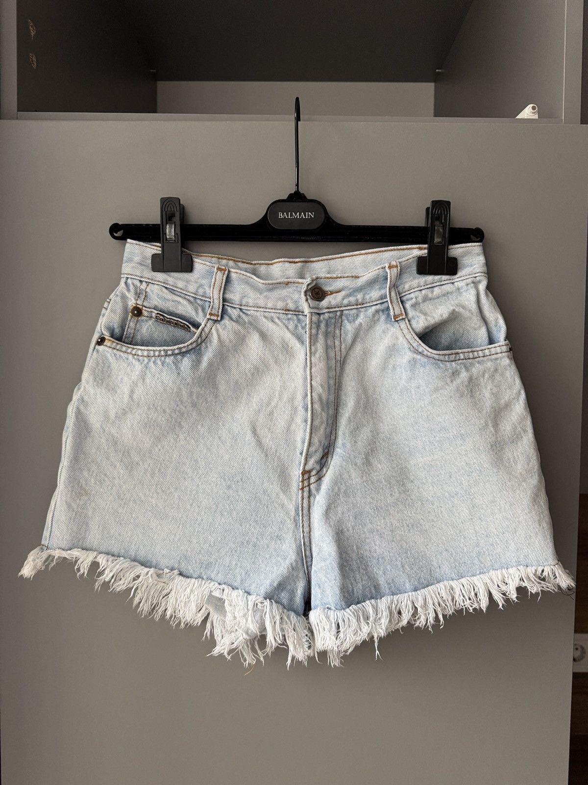 Calvin Klein × Vintage Rare Vintage Calvin Klein Denim Logo Embroidered Shorts Size 25" / US 0 / IT 36 - 2 Thumbnail