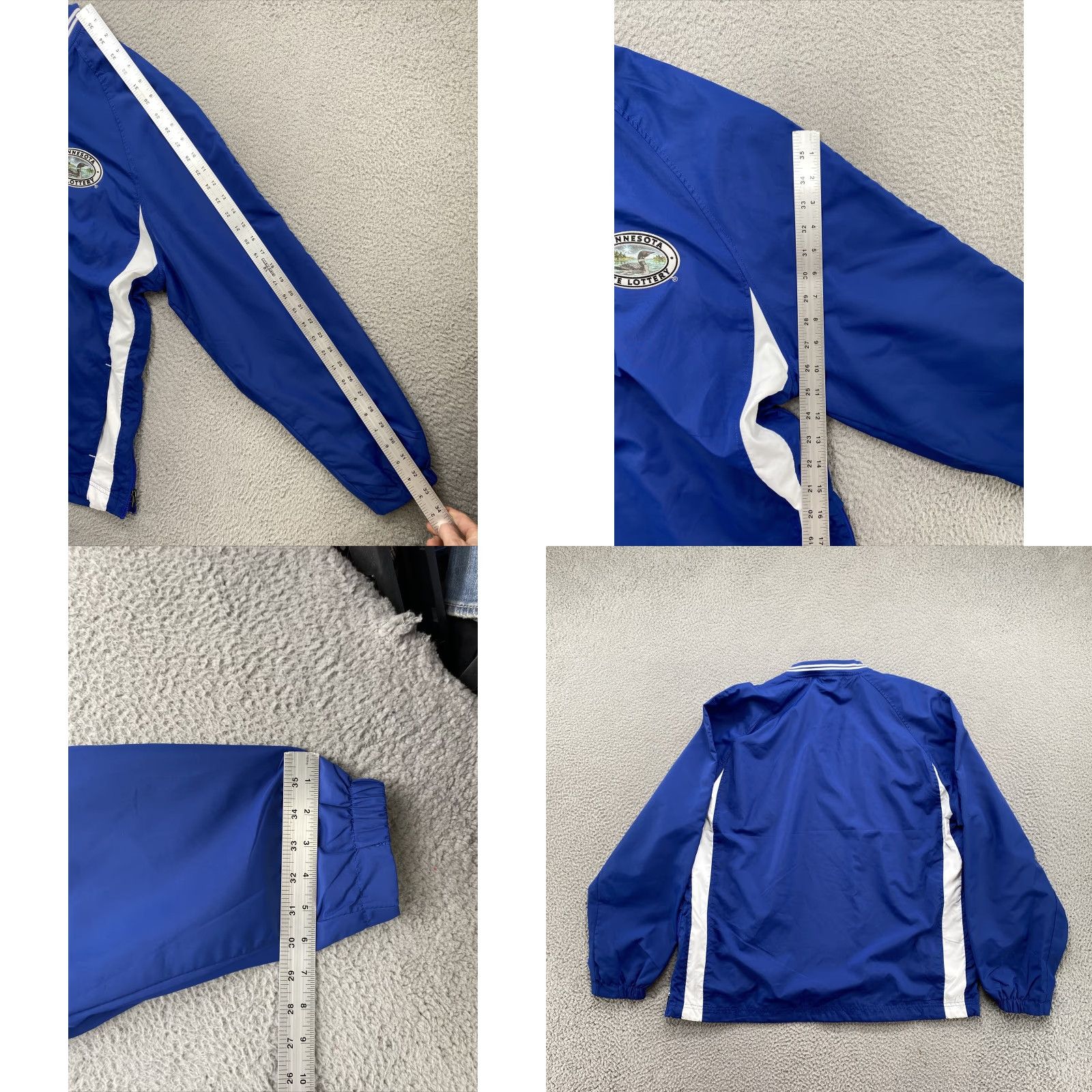 Vintage Minnesota State Lottery Blue Windbreaker Jacket V Neck Men’s XL Size XL Windbreaker Shirt? Size US XL / EU 56 / 4 - 8 Thumbnail