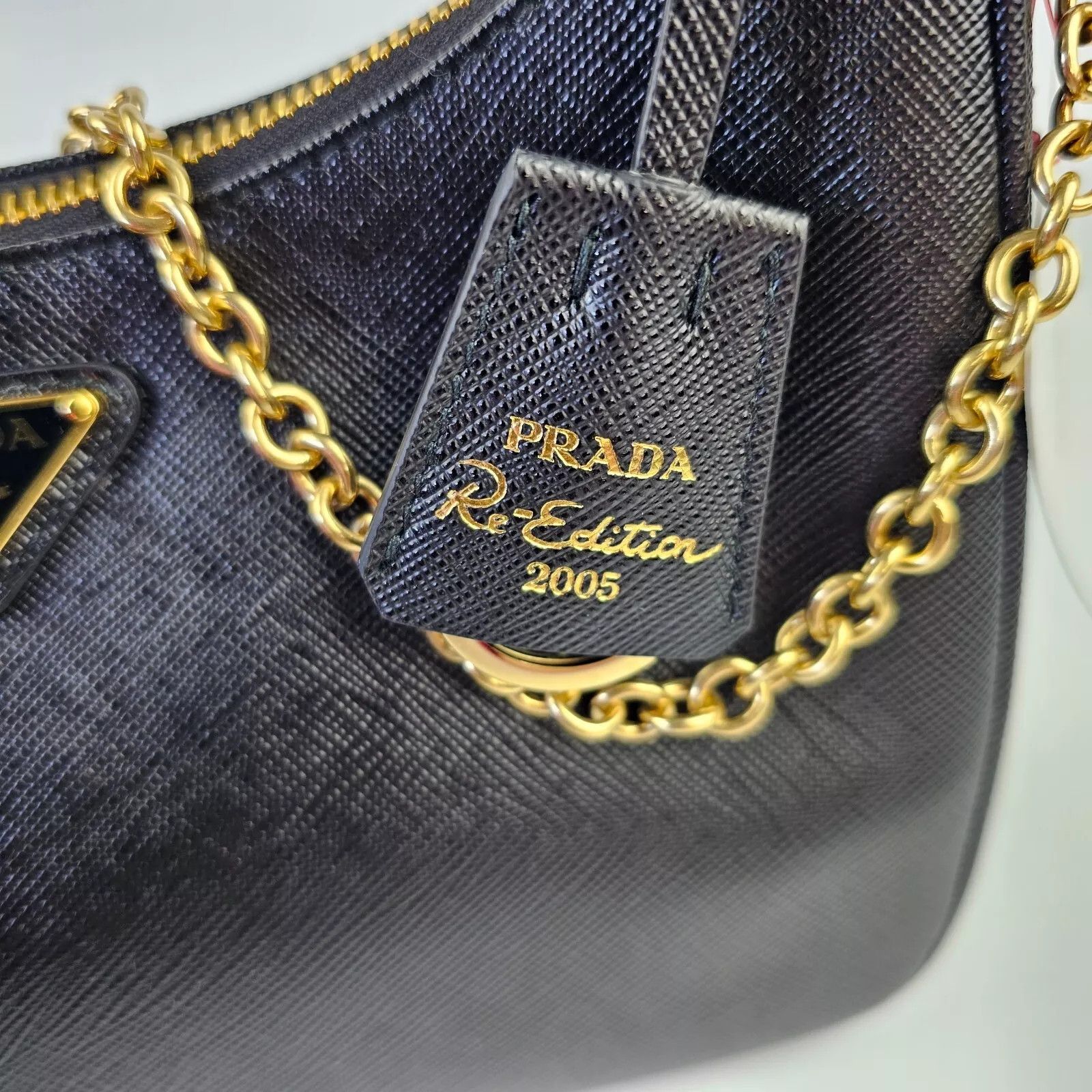 Prada PRADA Re-Edition 2005 Black Saffiano Shoulder Bag New Size ONE SIZE - 7 Thumbnail