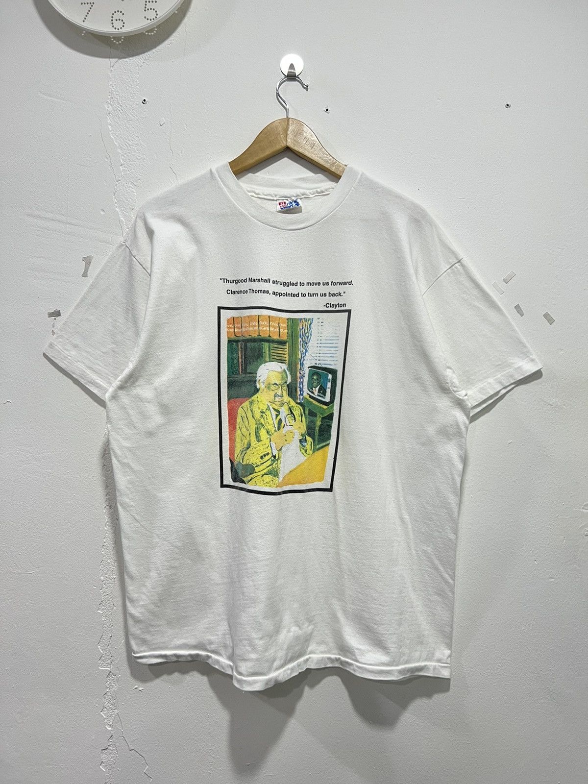 Vintage Vintage 90’s American Lawyer Quotes by Clayton Tshirt Size US XL / EU 56 / 4 - 1 Thumbnail