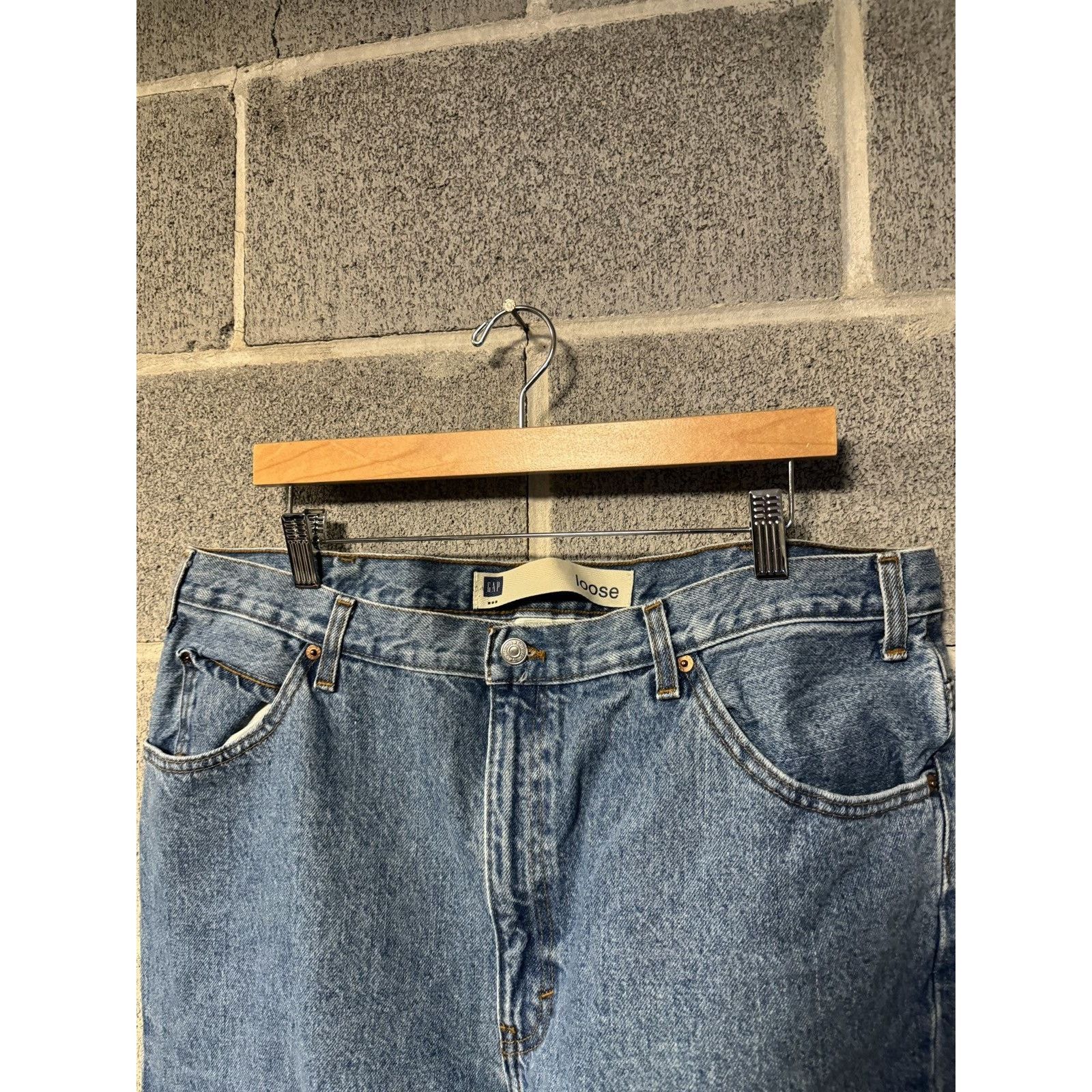 Vintage VINTAGE Y2K BAGGY LOOSE FIT LIGHT WASH GAP DENIM JEANS 40 Size US 40 / EU 56 - 6 Thumbnail