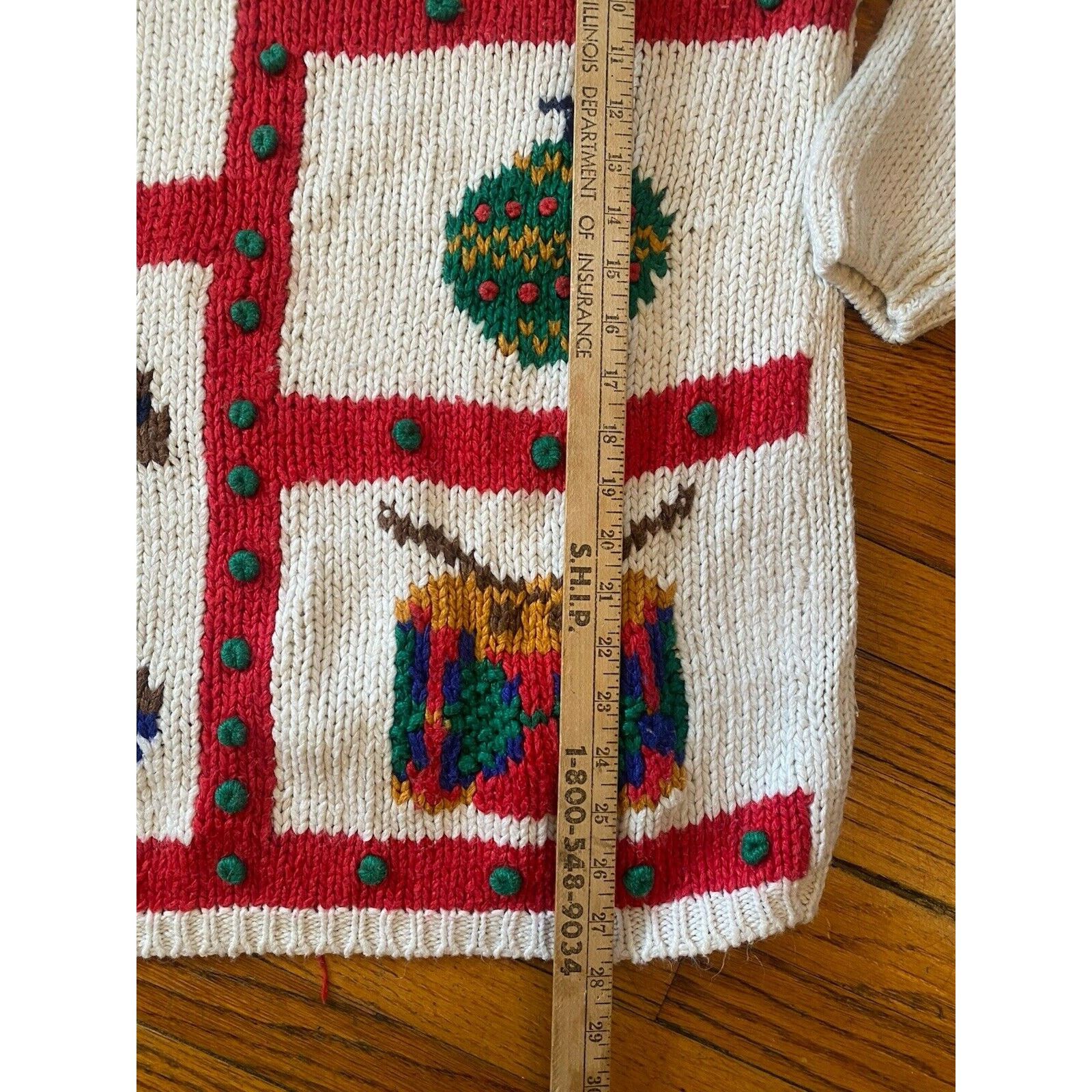 Other VTG Chunky Christmas Sweater Karen Scott Women’s LP Size L / US 10 / IT 46 - 7 Thumbnail