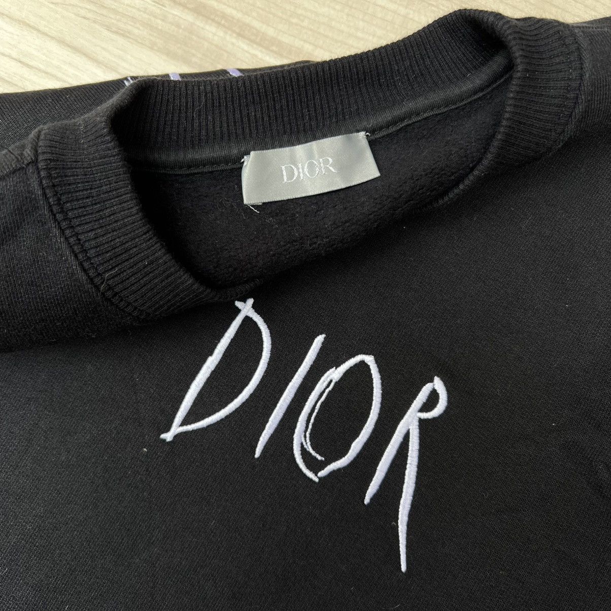 Dior Dior X Raymond Pettibon Black Cotton Embroidered Sweatshirt Size US XS / EU 42 / 0 - 4 Thumbnail