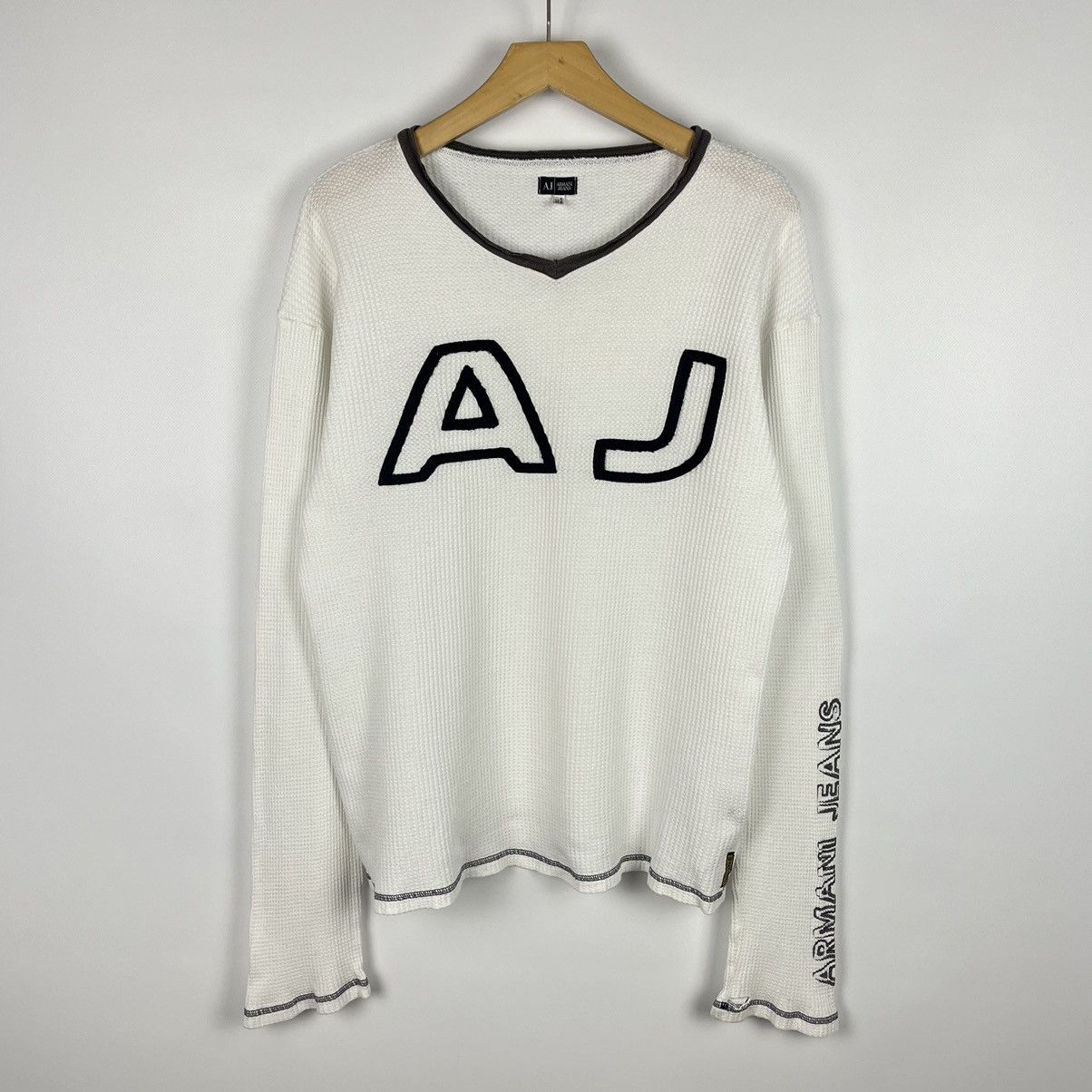 Avant Garde Hype Armani Jeans Logo Long Sleeve Tee