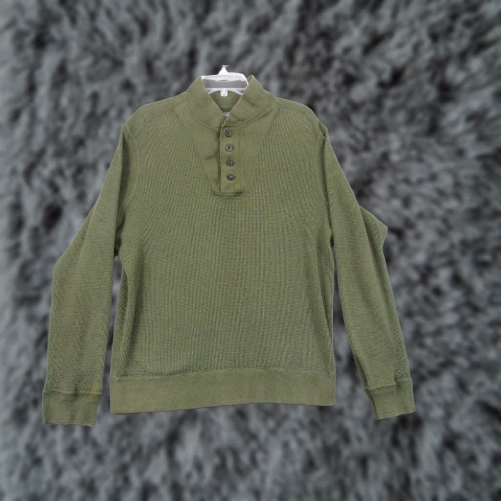 Polo Ralph Lauren Polo Ralph Lauren Sweater Men's Green XL Button Collar Thermal Ribbed Size US XL / EU 56 / 4 - 1 Thumbnail