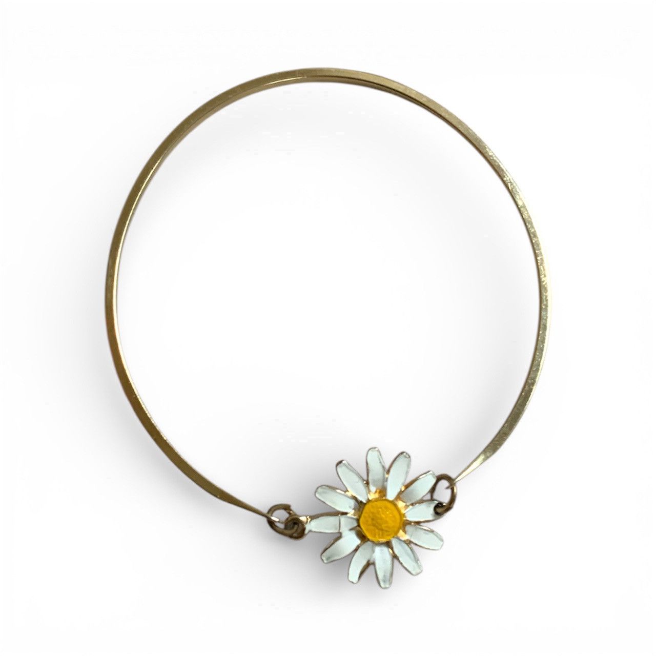 Vintage VTG 70s Gold Daisy Bracelet Bangle Size ONE SIZE - 1 Thumbnail