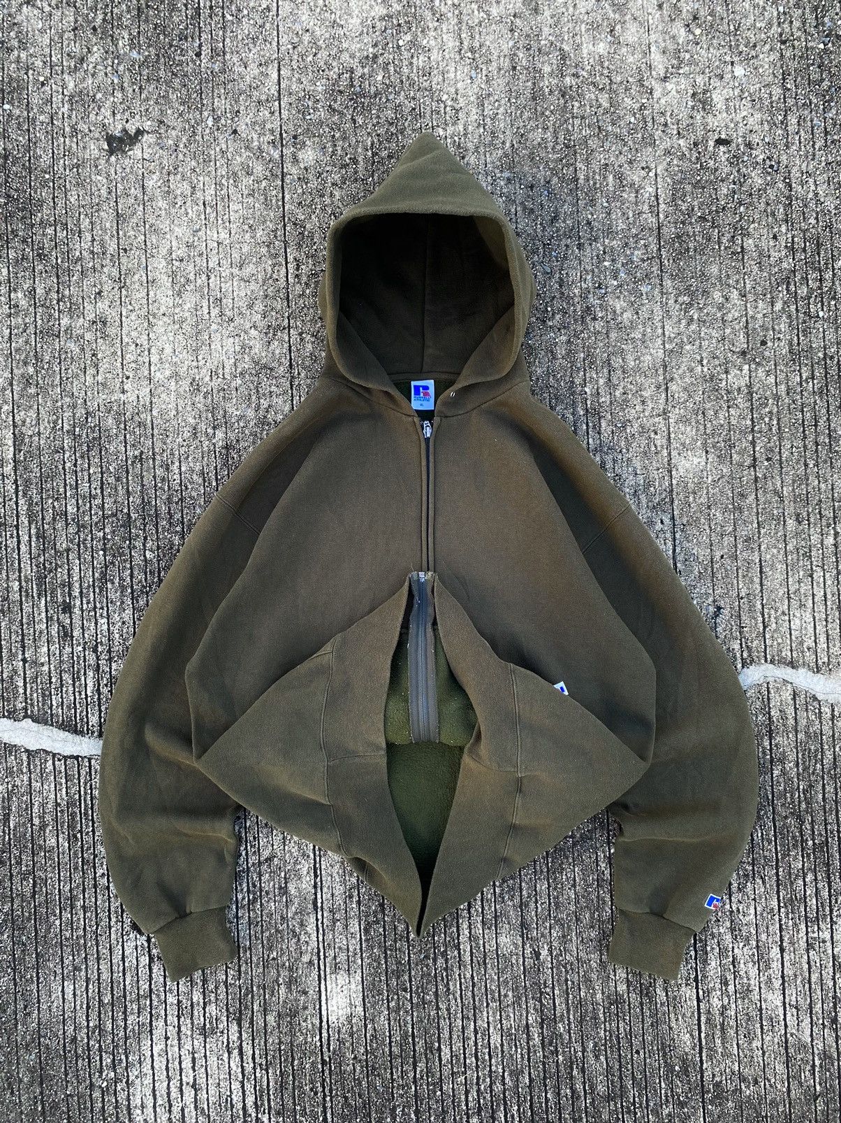 Russell Athletic Vintage Army Green Russell Athletic Zip Hoodie Size US L / EU 52-54 / 3 - 8 Thumbnail