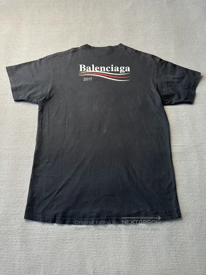 Balenciaga Balenciaga Black Cola Wave Logo Short Sleeve T-Shirt Size US XS / EU 42 / 0 - 2 Thumbnail