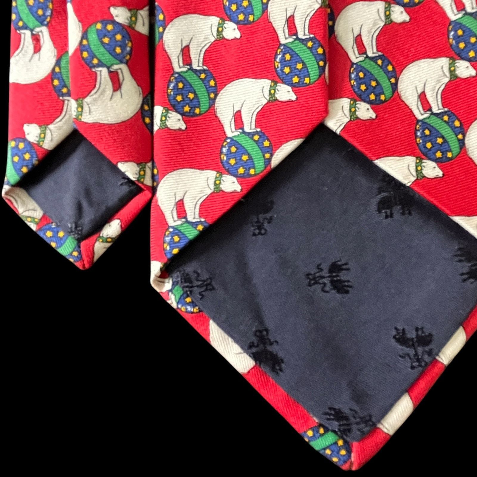 Brooks Brothers Brooks Brothers Silk Tie Red Polar Bears Balls Makers USA Size ONE SIZE - 4 Thumbnail