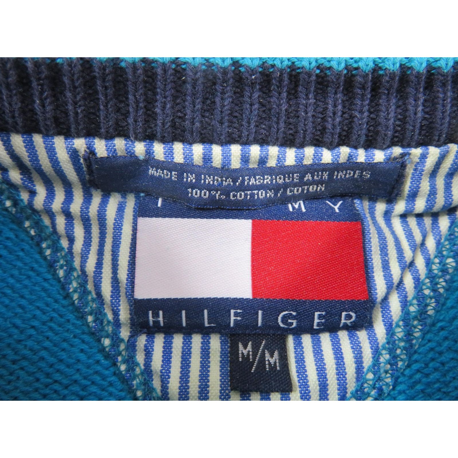 Tommy Hilfiger Tommy Hilfiger Perrywinkle Blue Knit Cotton Sweater M 1990s Size US M / EU 48-50 / 2 - 4 Thumbnail