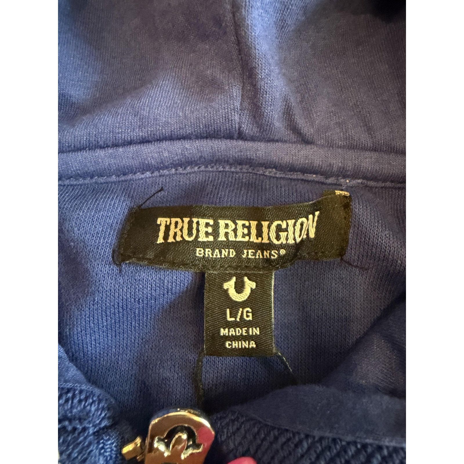 True Religion True Religion Hoodie Large Blue Reverse Terry Zip Up NWT Size US L / EU 52-54 / 3 - 9 Thumbnail