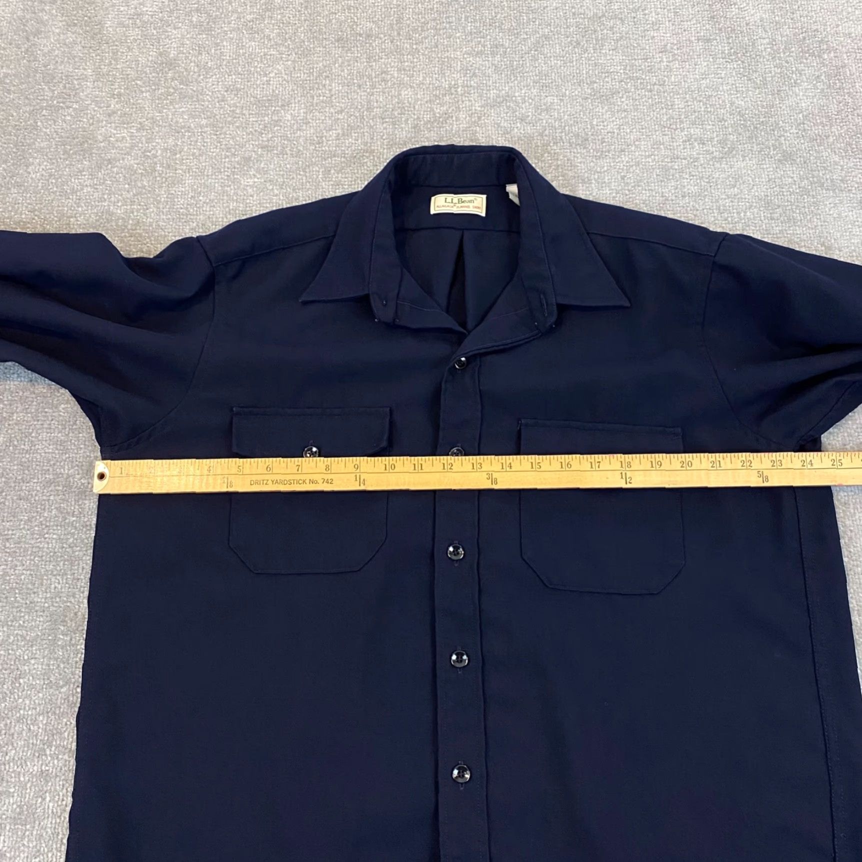 Vintage L.L. Bean Shirt Allagash Flannel Mens L Navy Blue Button Up Hunting 90s Size US L / EU 52-54 / 3 - 6 Thumbnail