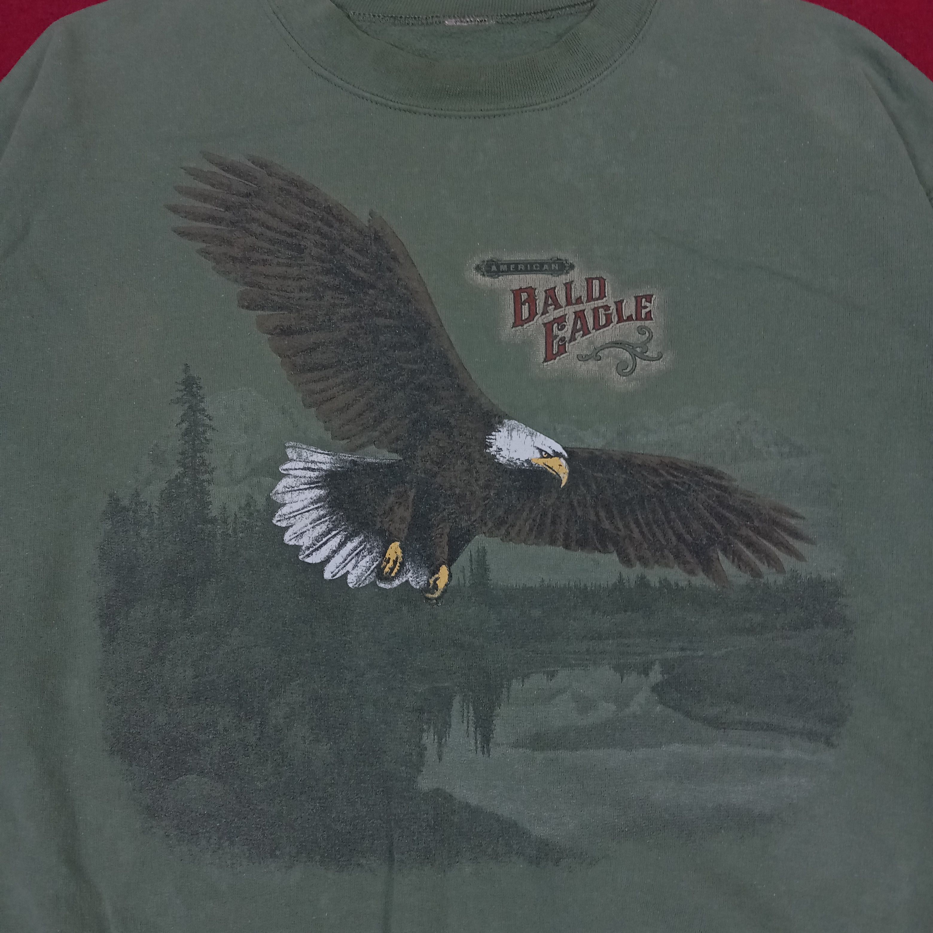 Vintage Bald Eagle Biker Riders Motorcycle Style Vintage Sweatshirt Size US L / EU 52-54 / 3 - 2 Thumbnail
