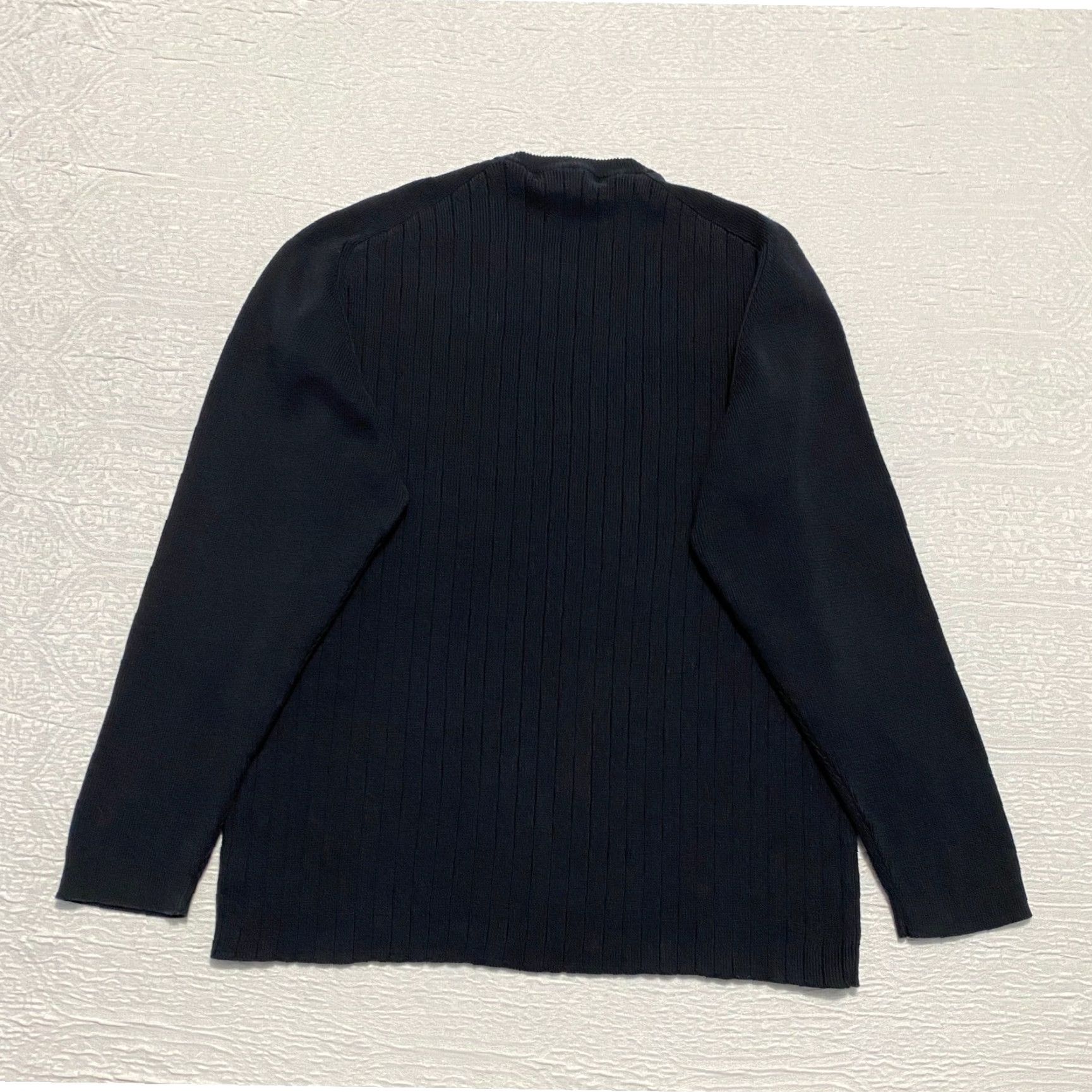 Banana Republic VINTAGE Banana Republic Mens XL Long Sleeve Cotton Ribbed Knit Pullover Sweater Black Size US XL / EU 56 / 4 - 3 Thumbnail