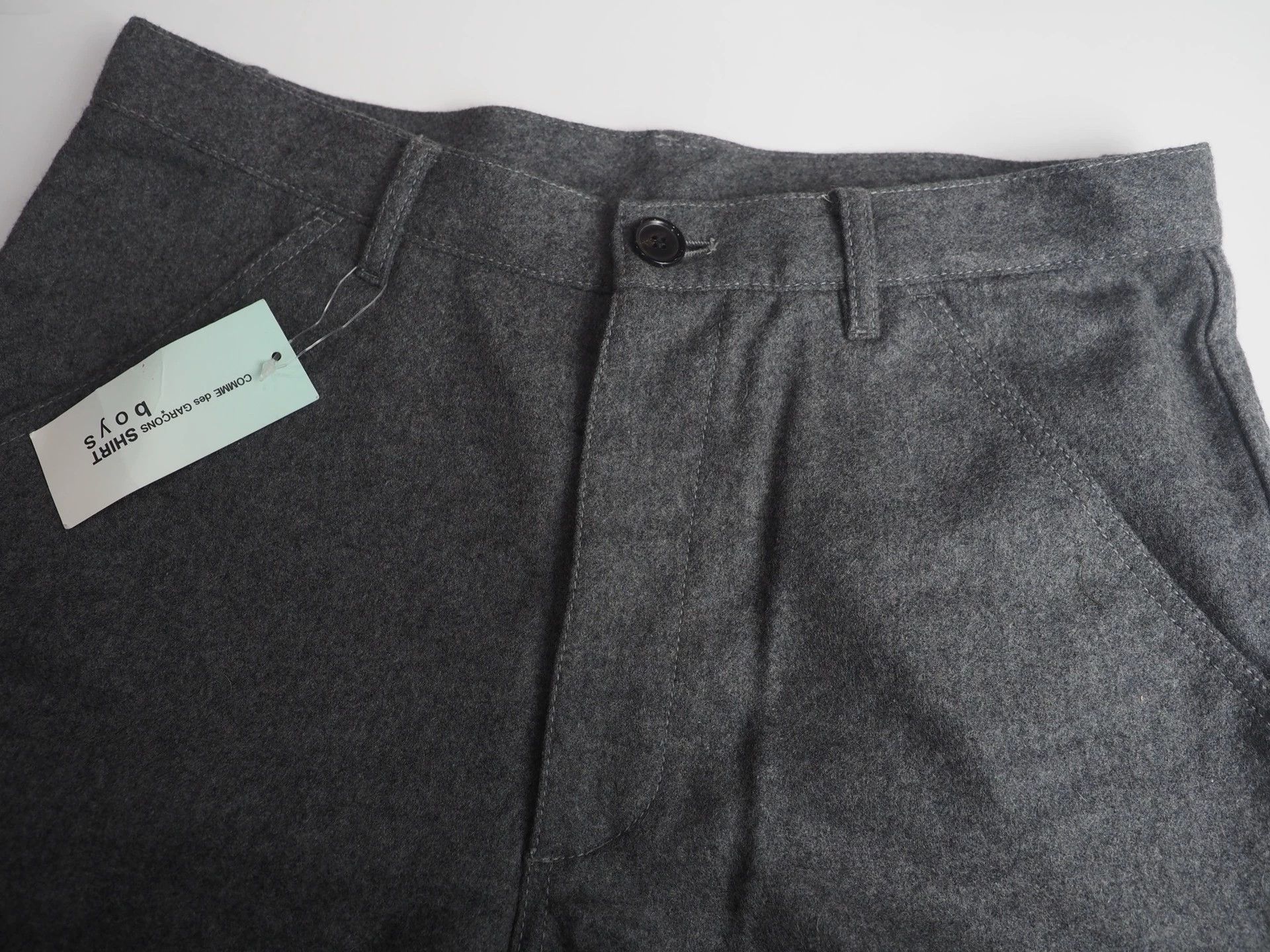 Comme des Garcons CDG SHIRT BOYS Dark Grey Wool Cropped Pants Size US 28 / EU 44 - 3 Thumbnail