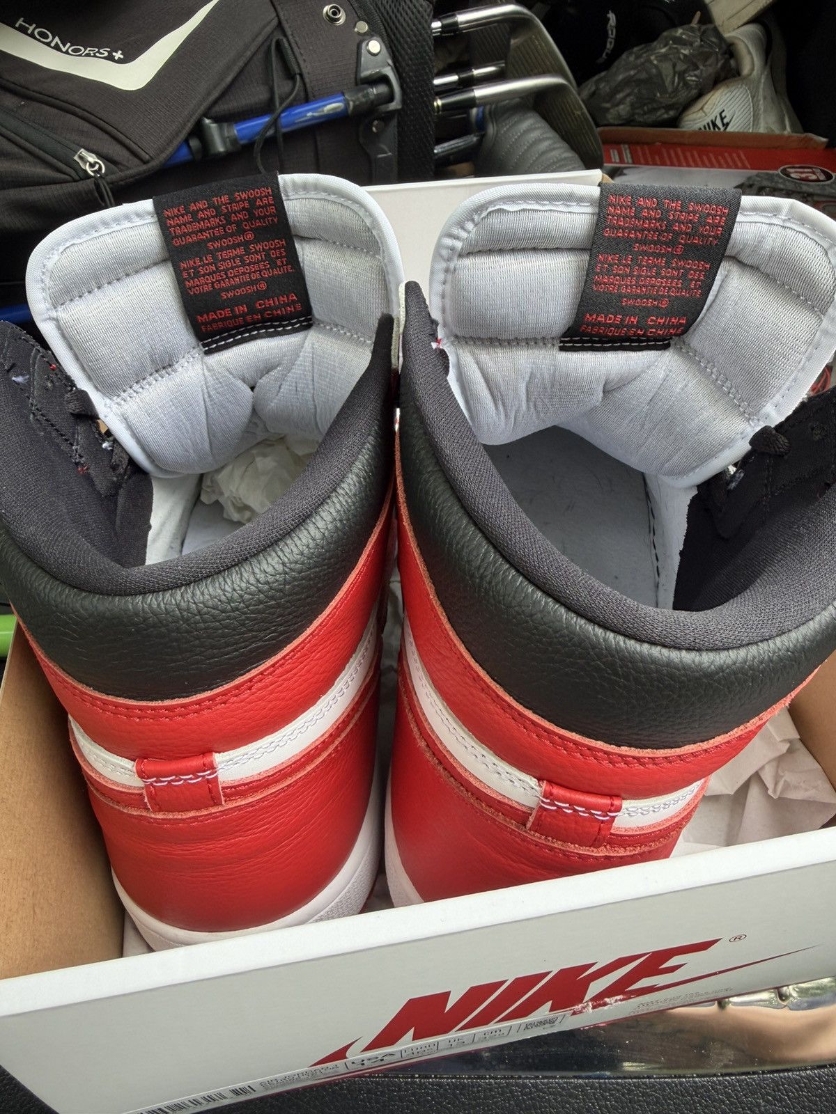 Nike Air Jordan 1 Retro High OG “White/University Red-Black” Size US 14 / EU 47 - 3 Thumbnail