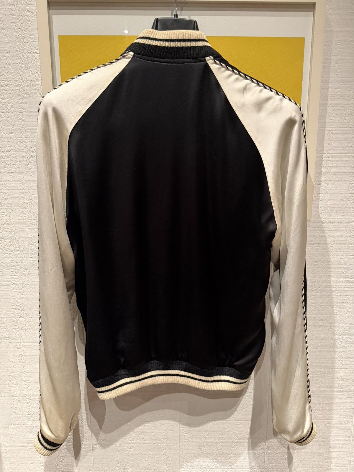 Hedi Slimane × Saint Laurent Paris 2013 Satin Teddy Souvenir Bomber Jacket Size US S / EU 44-46 / 1 - 2 Thumbnail