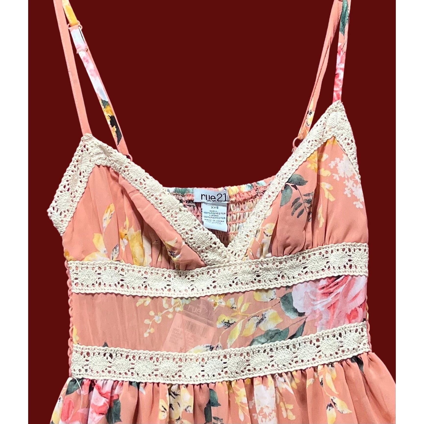 rue21 Rue 21 - Women's Sumer Sleeveless High Low Hem Ruffle Floral Size XXS / US 00 / IT 34 - 16 Thumbnail