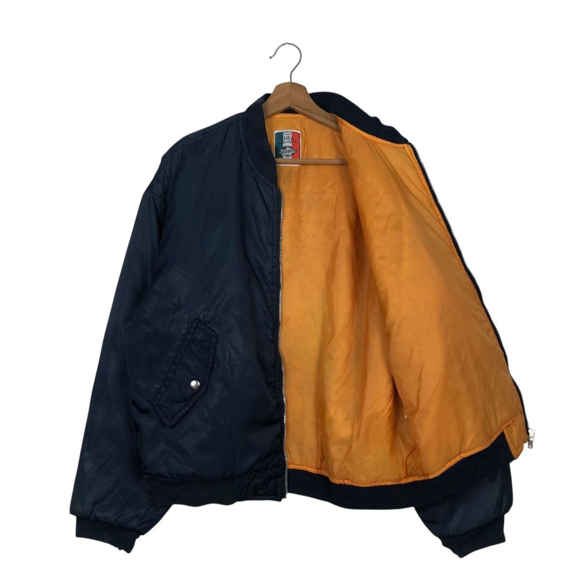 Japanese Brand × Vintage 📌Vintage Bomber Jacket Riot Riot Blueky Refined Issey Miyake Size US M / EU 48-50 / 2 - 12 Thumbnail