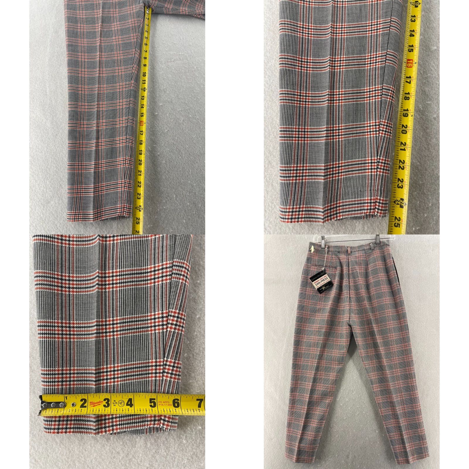 Vintage VINTAGE High Rise Moms Pants Plaid Womens 15 NWT by Dan River Size 36" / US 14 / IT 50 - 8 Thumbnail