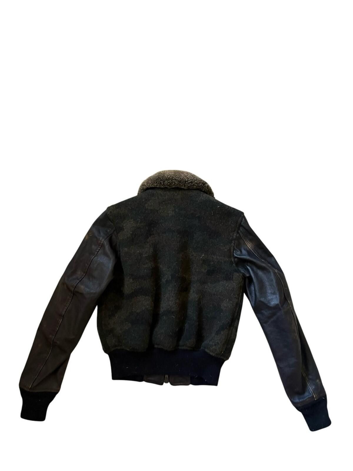Cockpit USA Vintage Cockpit USA CPT Camo Wool Leather Bomber Jacket Size US S / EU 44-46 / 1 - 5 Thumbnail