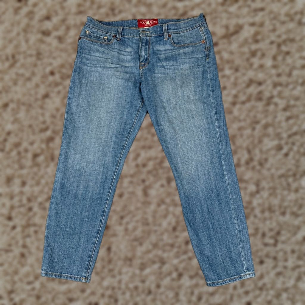 Lucky Brand Lucky Brand Jeans Women 12 Blue Denim Capri Mid Rise 32x26 Jeans Capris Vintage Millennial Style Womens Size 34" / US 12 / IT 48 - 1 Thumbnail