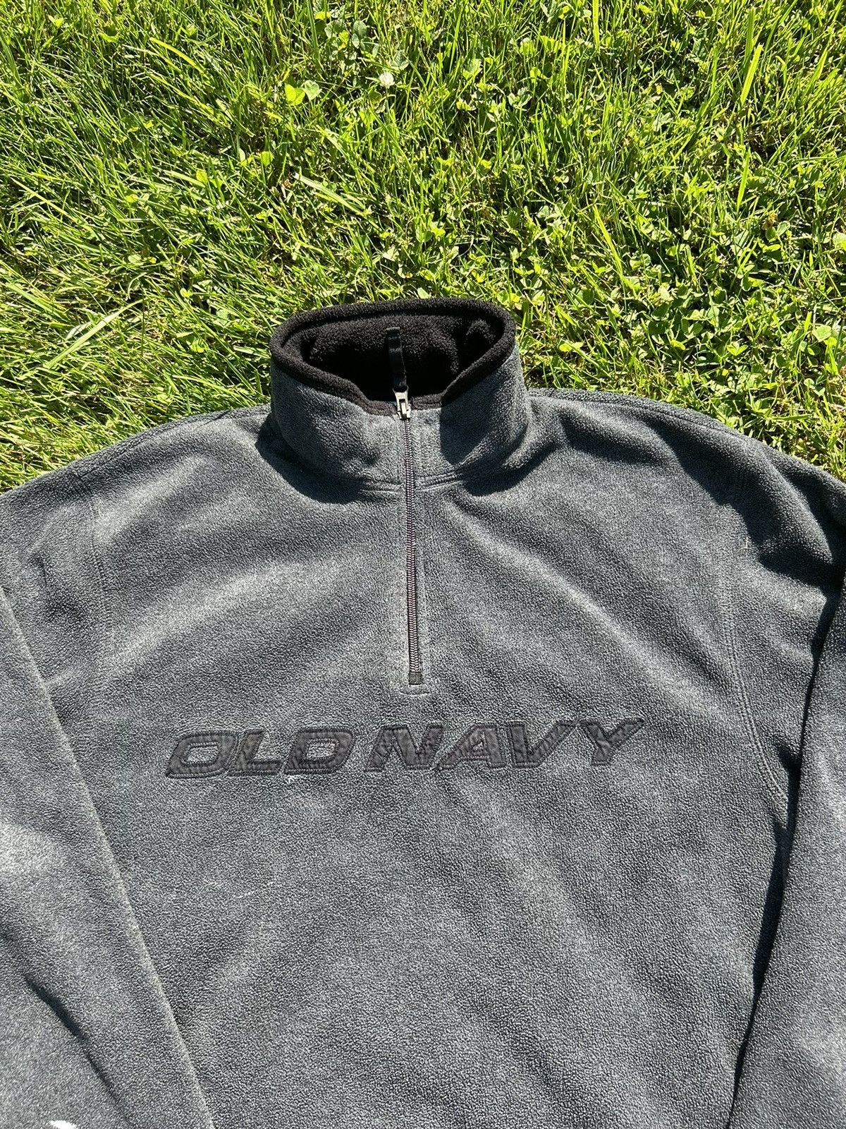 Old Navy × Vintage Old Navy Fleece Quarter Zip Size US XL / EU 56 / 4 - 3 Thumbnail