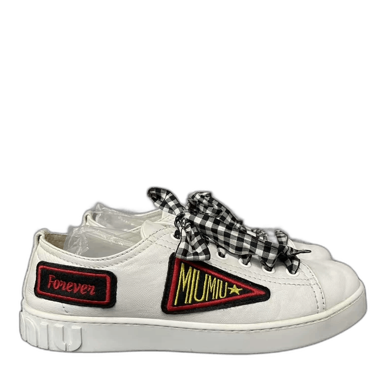Miu Miu Miumiu White Sneakers with Bow Detail-yf Size US 6.5 / EU 39-40 - 1 Thumbnail