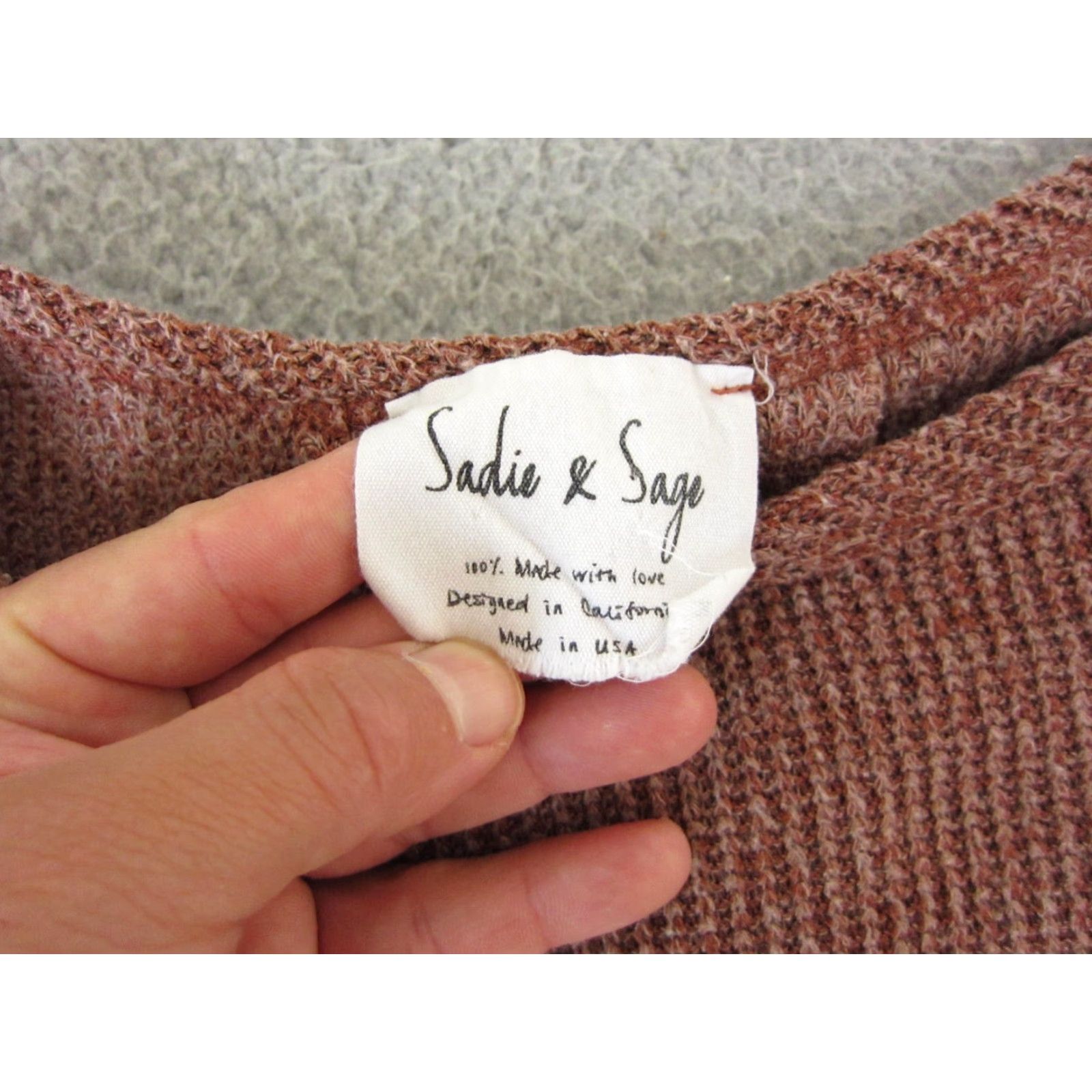 Vintage Sadie & Sage Sweater Womens Medium Brown Knit Boat Neck Pullover Casual 80s 90s USA Mens Womens Girls Size M / US 6-8 / IT 42-44 - 3 Thumbnail