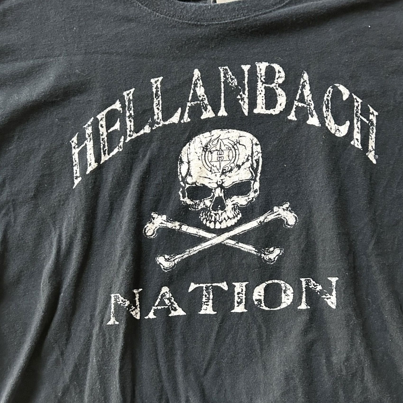 Gildan Gildan Shirt Mens 3XL Black Motorcycle Skull Tee T-Shirt Biker Shirt Graphic Print Crew Neck Short Sleeve Vintage Hellanbach Nation Size US XXL / EU 58 / 5 - 3 Thumbnail