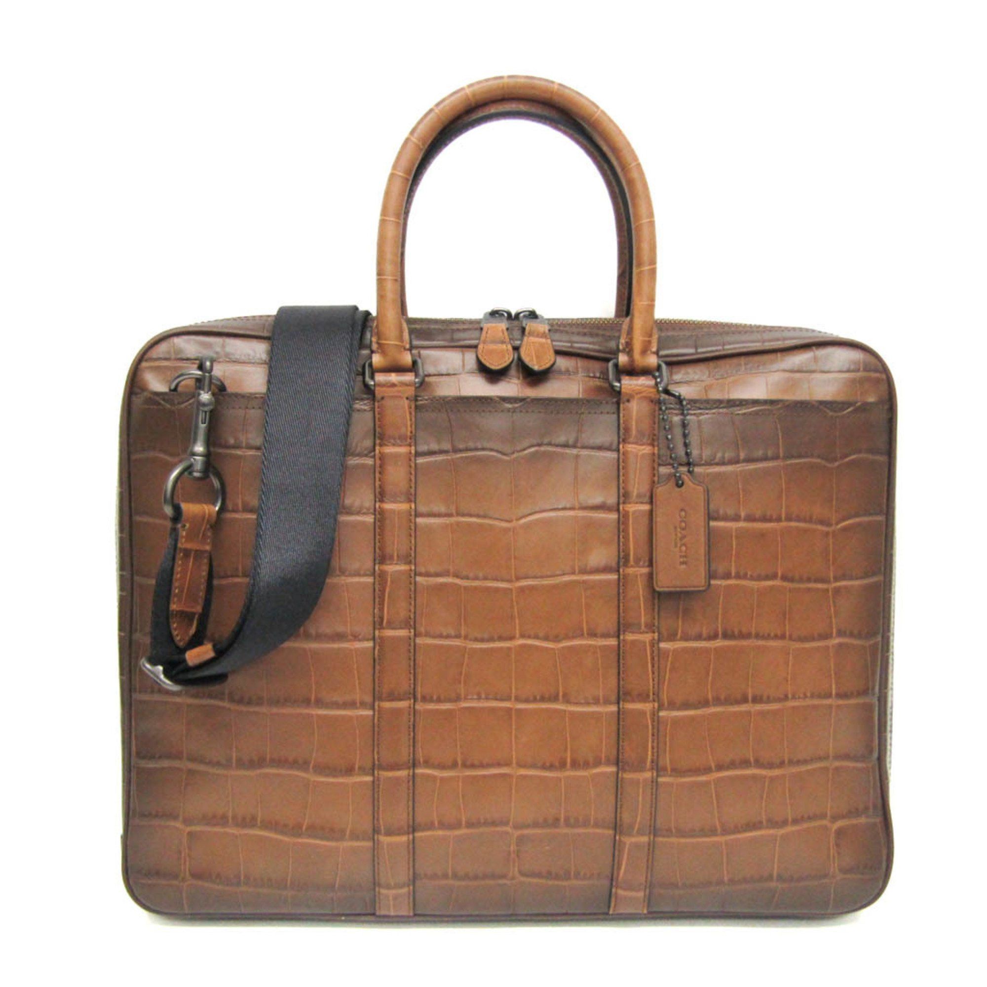 Coach Coach Metropolitan Slim 25991 Men's Leather Briefcase,Handbag,Shoulder Bag Dark Brown Size ONE SIZE - 1 Thumbnail