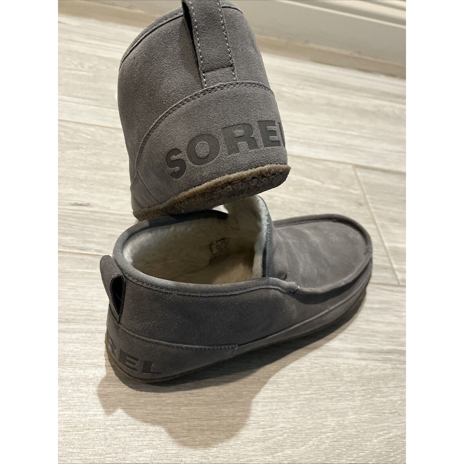 SOREL SOREL Men's 10 Manawan ll Moc Slipper Gray Moccasin Faux Fur Size US 10 / EU 43 - 9 Thumbnail