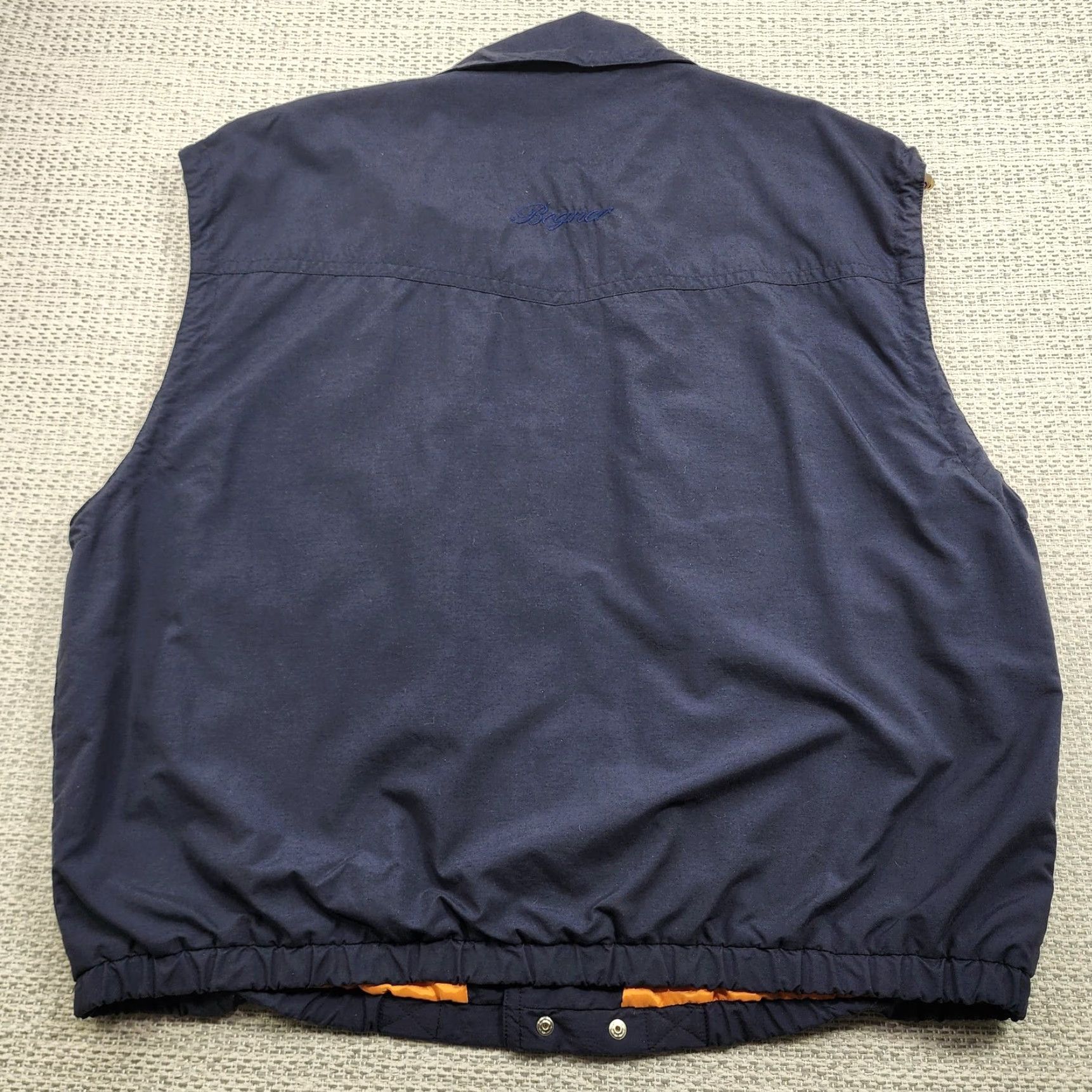 Bogner VINTAGE Bogner Vest Mens 2XL Navy Blue Lined Utility Multi Pocket Zipper Pockets Made in Germany Size US XXL / EU 58 / 5 - 5 Thumbnail