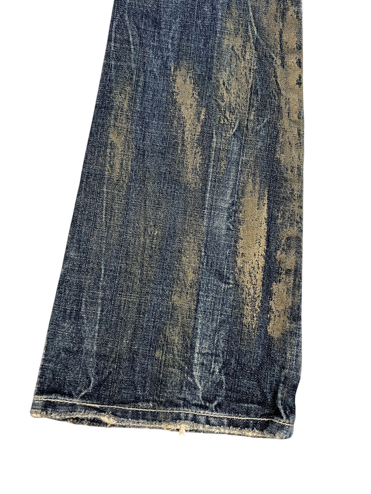 Japanese Brand D.I.A 🇯🇵 Painted Distressed Flare Denim Size 31" - 9 Thumbnail