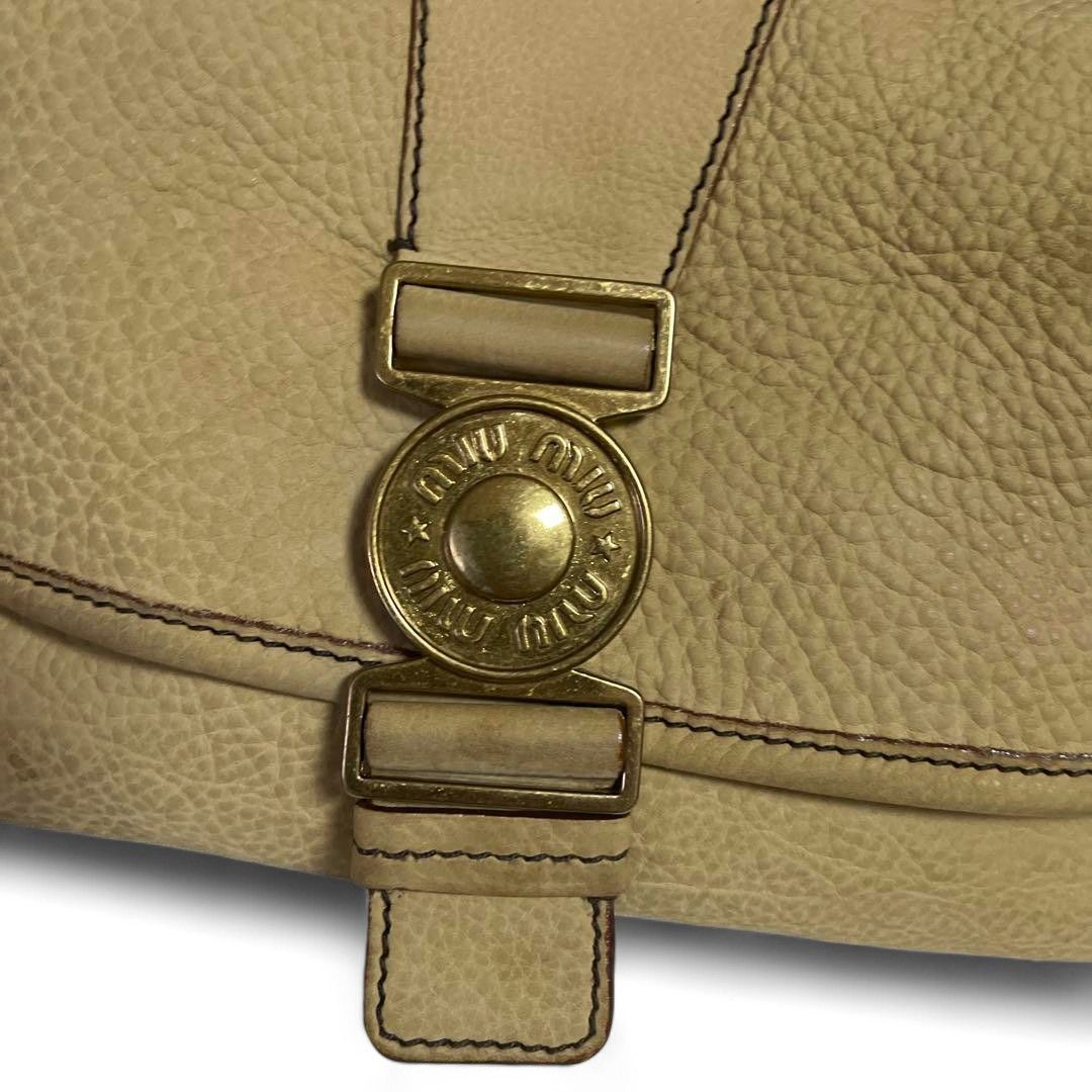 Miu Miu Miu Miu - Beige One Shoulder Handbag Deer Leather Size ONE SIZE - 5 Thumbnail