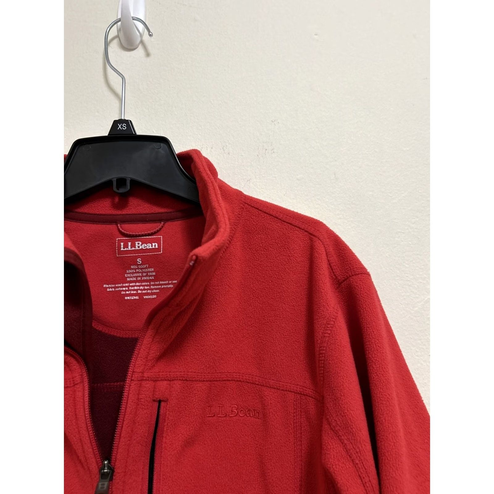Vintage LL Bean Jacket Mens Small Red Full Zip Polartec Fleece Windbreaker Pockets Size US S / EU 44-46 / 1 - 4 Thumbnail