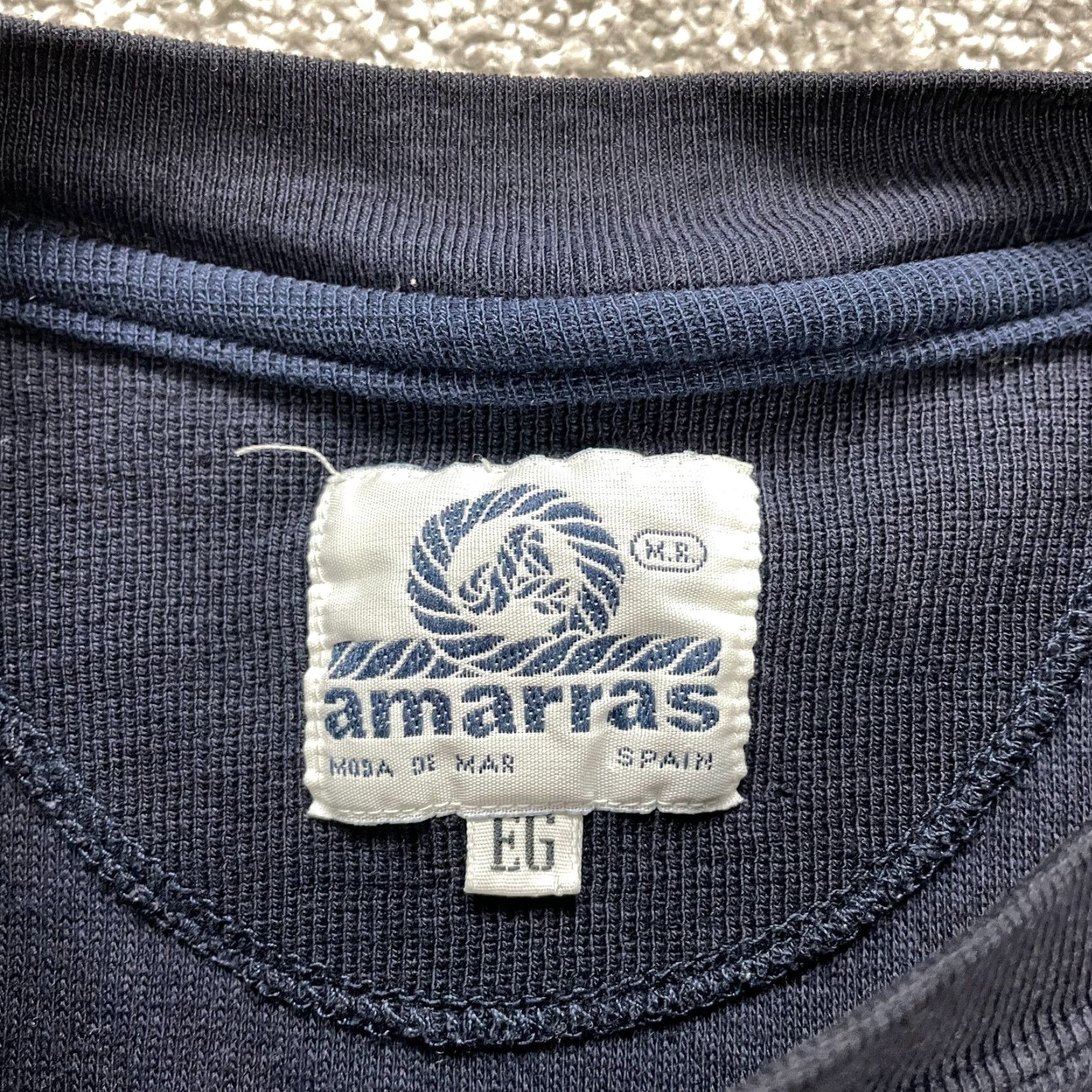 Vintage Amarras Basic Tee T-Shirt Mens XL Navy Blue Crew Neck Short Sleeve Casual Italy Size US XL / EU 56 / 4 - 6 Thumbnail