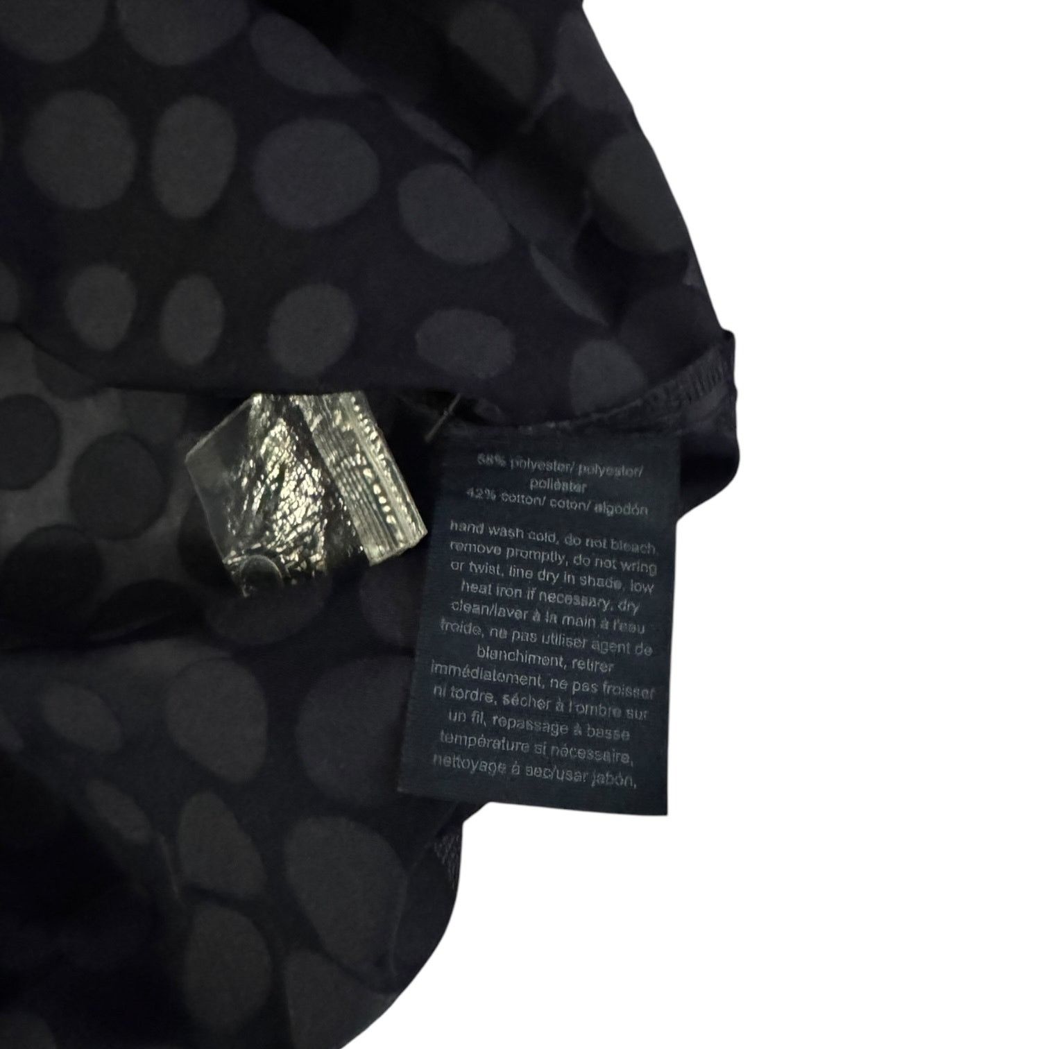 Tommy Hilfiger Tommy Hilfiger Navy Blue Sheer Top Covered in Dots – Medium Size M / US 6-8 / IT 42-44 - 3 Thumbnail
